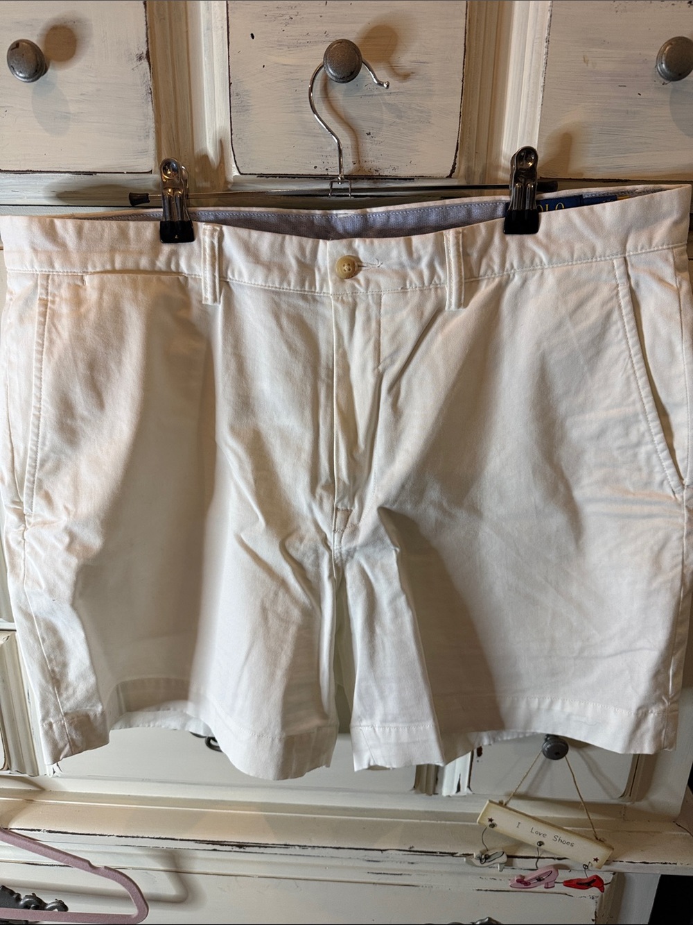 Men's Polo by Ralph Lauren Classic White Cotton Shorts